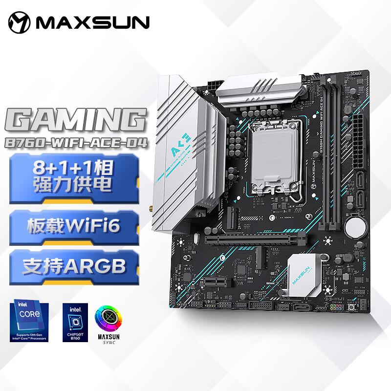铭瑄推出 MS-B760M GAMING WIFI ACE D4 主板,749 元