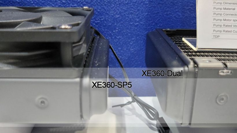 同时冷却双路 CPU,银昕展出 XE360-Dual 双冷头一体式水冷散热器
