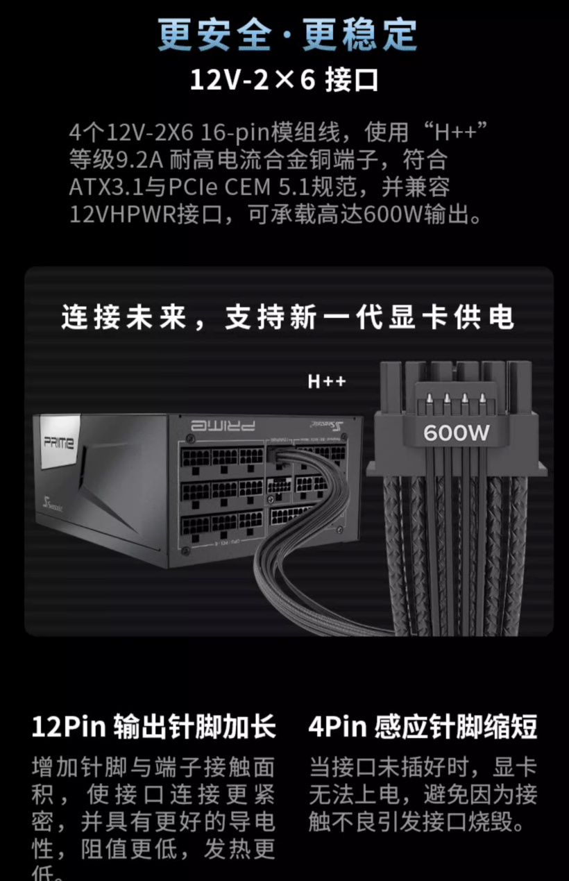 海韵 PRIME PX-2200 ATX3 电源开售:2200W、支持多路 CPU 与 GPU,3999 元