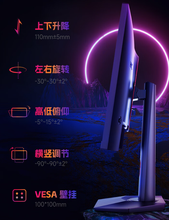 2K@180Hz + NanoIPS:HKC MG27Q 电竞显示器京东 991 元 3 期免息