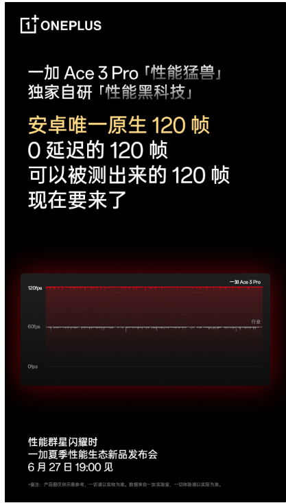 游戏体验再升级！一加 Ace 3 Pro 独家黑科技支持可被检测的游戏原生 120 帧