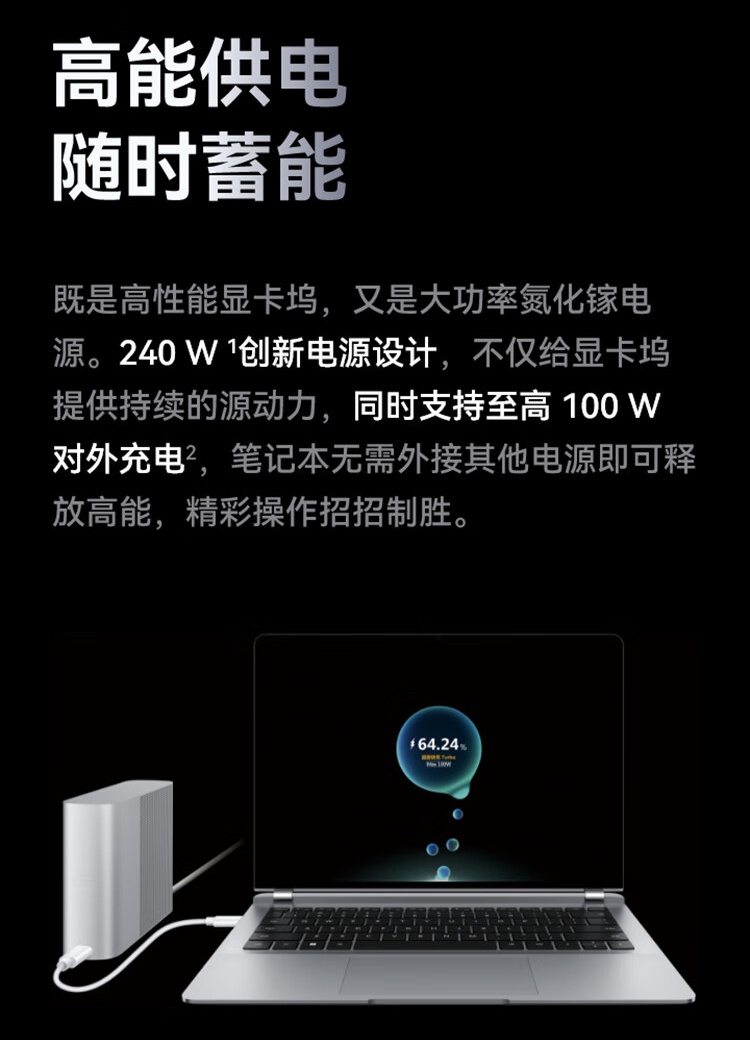 WIKO 显卡魔方 3999 元首销:RX 7600M XT、内置 240W 电源,适配华为 MateBook GT 14 笔记本