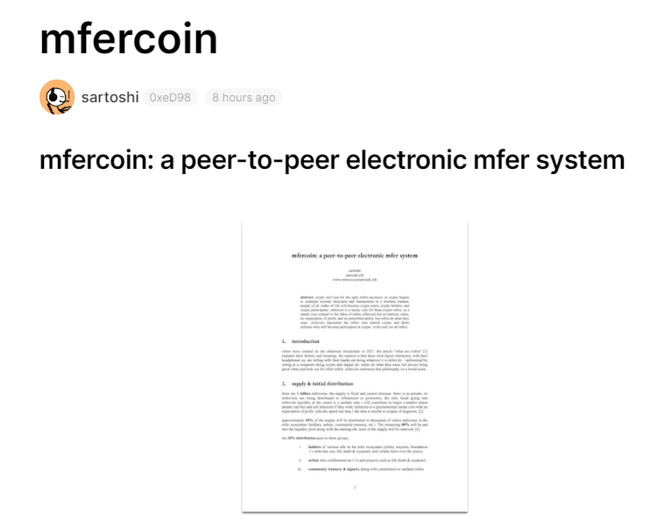 神隐两年后带着新项目横空出世,一文读懂mfer创始人推出的mfercoin