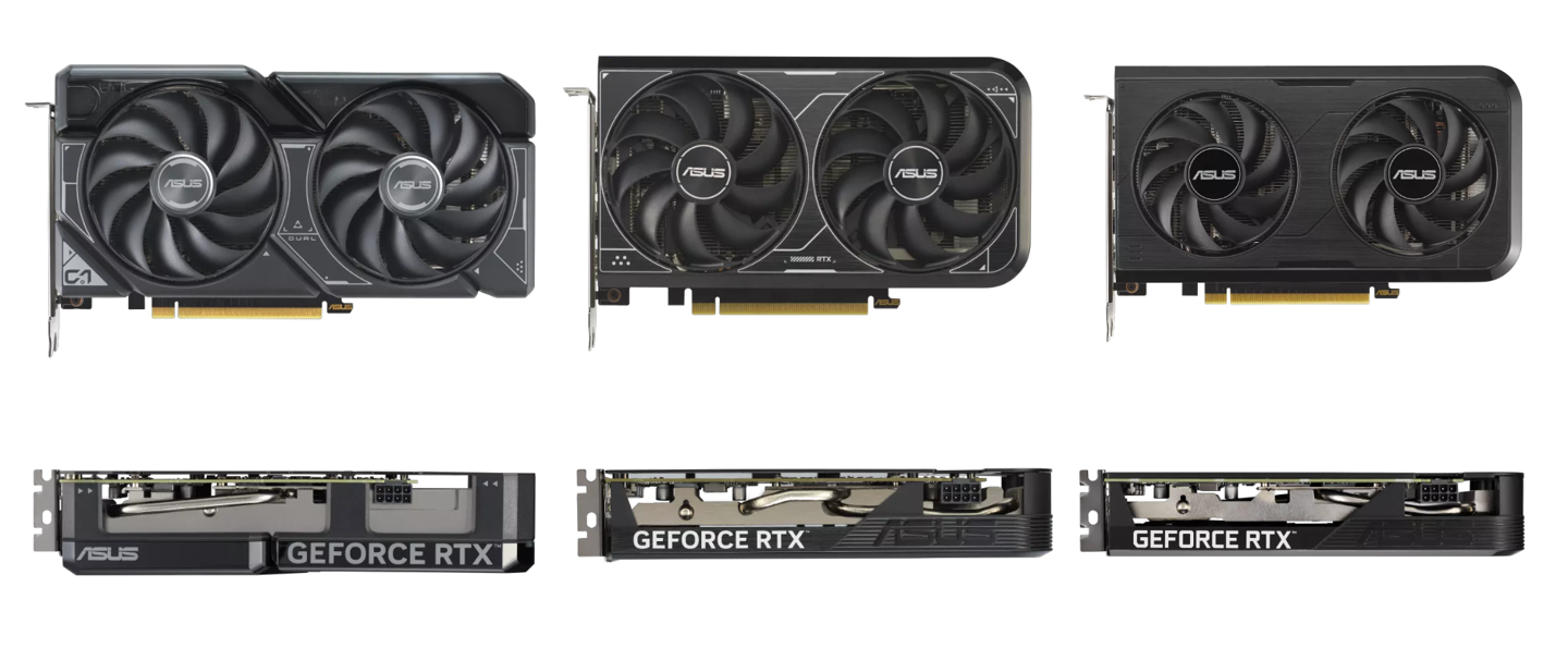 华硕推出 RTX 4060 DUAL V3 显卡:双槽双风扇散热、风扇尺寸减小