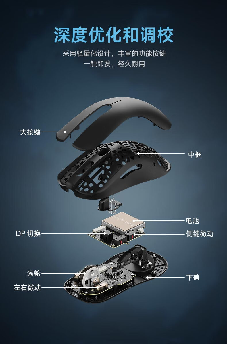 AKKO 艾酷 AG ONE 星闪鼠标开售:PAW3395、72g 轻量化设计,249 元