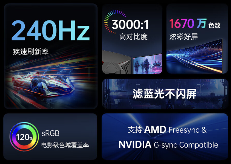 KTC“27GS820”27 英寸显示器上架:2K 240Hz Fast IPS,1599 元
