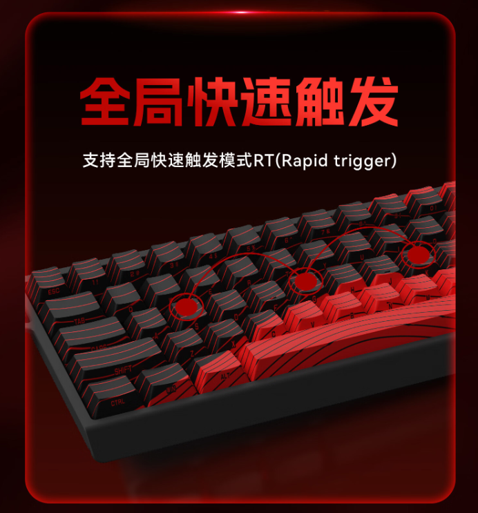 美加狮 MAD 60/68HE 系列键盘发布:标配磁轴、有线连接,首发 99 元起