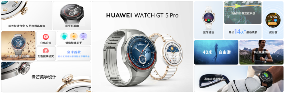 时尚再进阶,华为WATCH GT 5再次全面进化,Pro 系列售价 2488元起