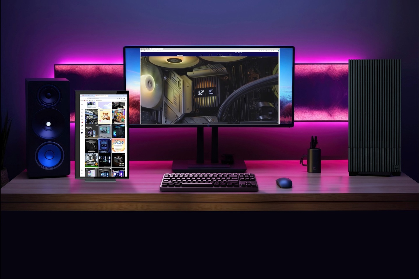 前部配备 15.6 英寸可旋转显示屏,Zalman 推出 Z10 DS 中塔 ATX 机箱