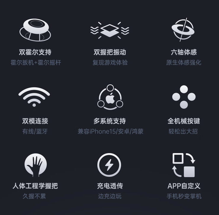 机械师 GP5 双模手游手柄 10 月 15 日开售:霍尔摇杆 / 扳机,首发价 239 元