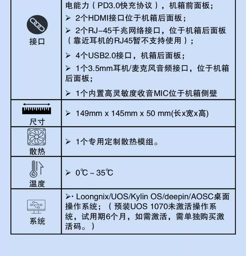 中科云 3A6000 迷你桌面电脑开启预售：2799 元起，预装 UOS 1070 系统