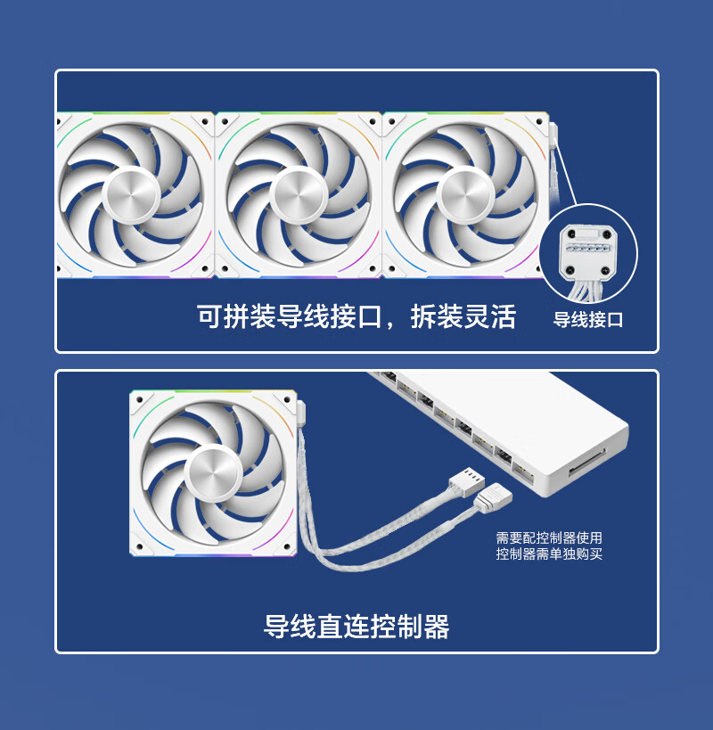 扇框无限镜 + 转速数显,安耐美推出 30mm 加厚积木风扇 CL30