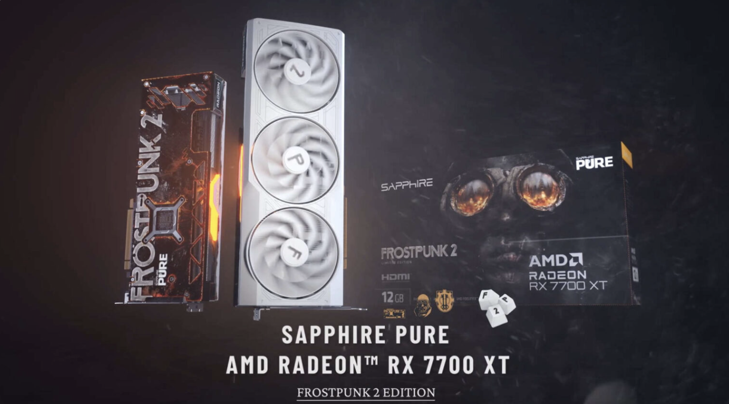联名游戏《冰汽时代 2》,蓝宝石限定款 Radeon RX 7700 XT 显卡 7 月上市