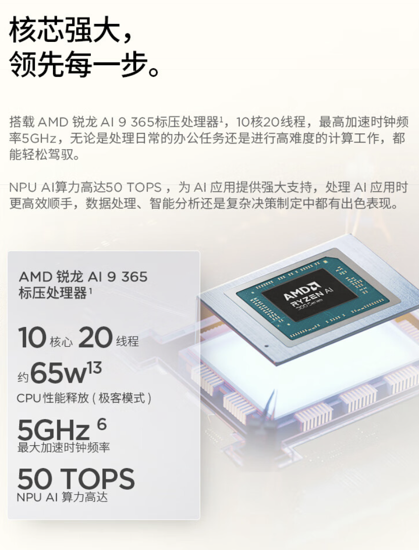联想 ThinkBook 14+ 2025 锐龙 AI 9 365 版笔记本开售：32G + 1T 售 7999 元