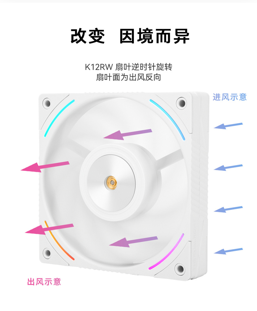 三角对称背框设计,利民推出 TL-K12R 系列反向出风风扇