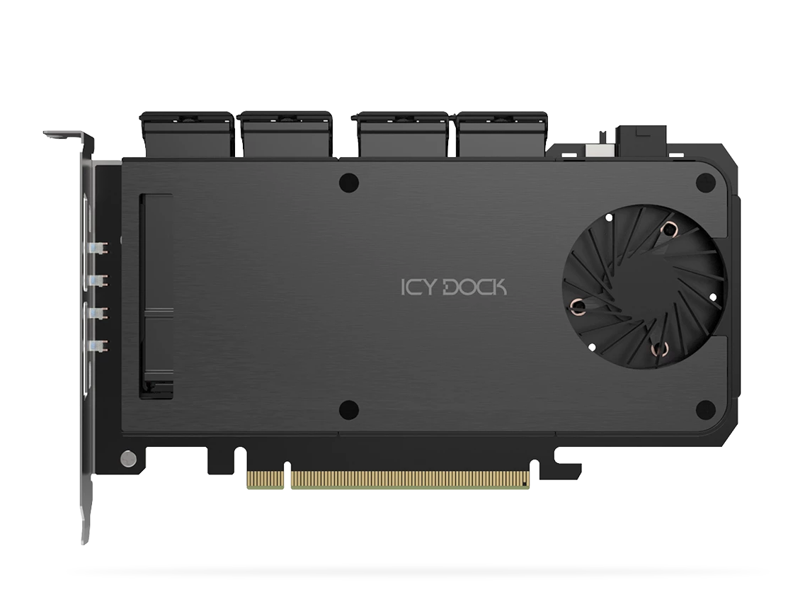 艾西达克推出 MB204MP-B 四盘位 M.2 固态硬盘抽取盒:支持 PCIe 5.0,2399 元