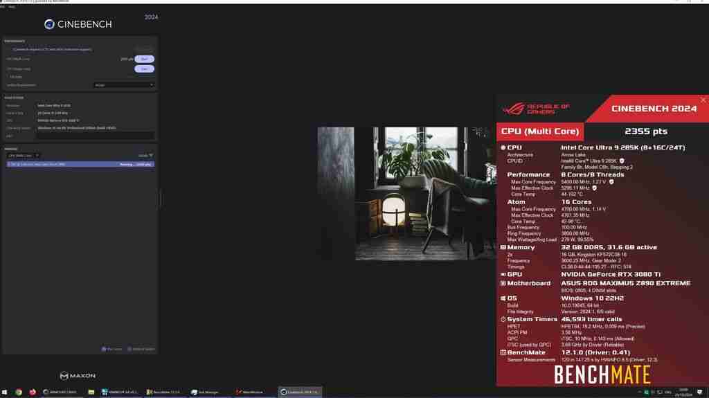 英特尔酷睿 Ultra 9 285K 处理器 364W 极限跑分:Cinebench R23 多核比 14900KS 高 8.5%