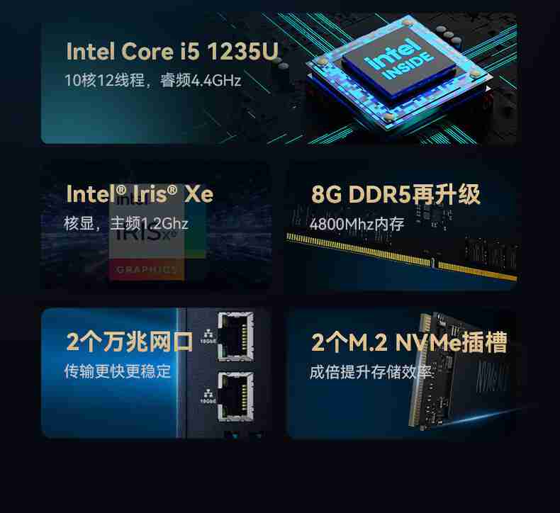 i5-1235U + 双万兆网口:铁威马 6 盘位 NAS 新低 4385 元 + 3 期免息