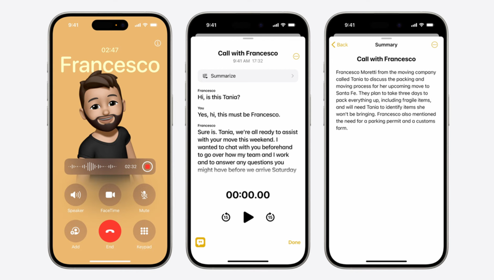 iPhone 现支持通话录音:iOS 18 AI 功能秋季上线
