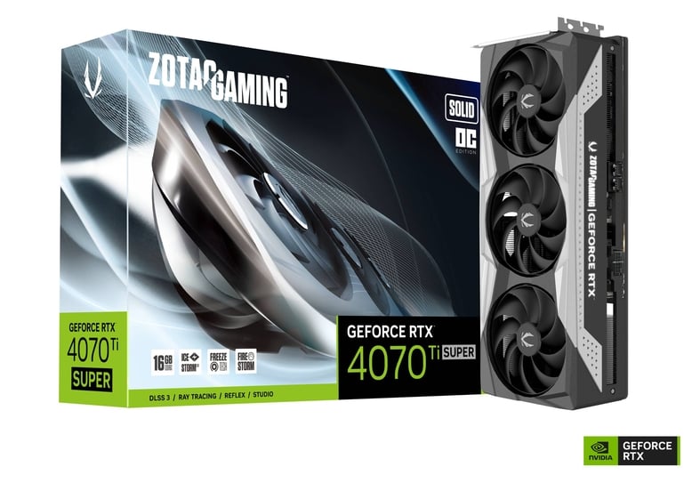 AD102 核心、3.5 槽厚度,索泰海外推出 RTX 4070 Ti SUPER SOLID 系列显卡