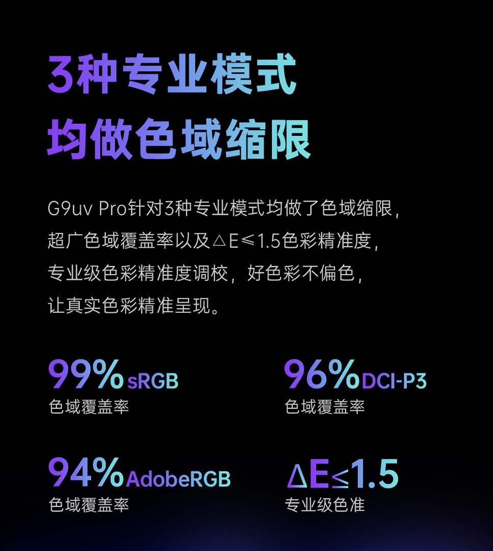 盛色“G9uvPro”31.5 英寸显示器开售:华星 4K 165Hz HVA 面板,2699 元