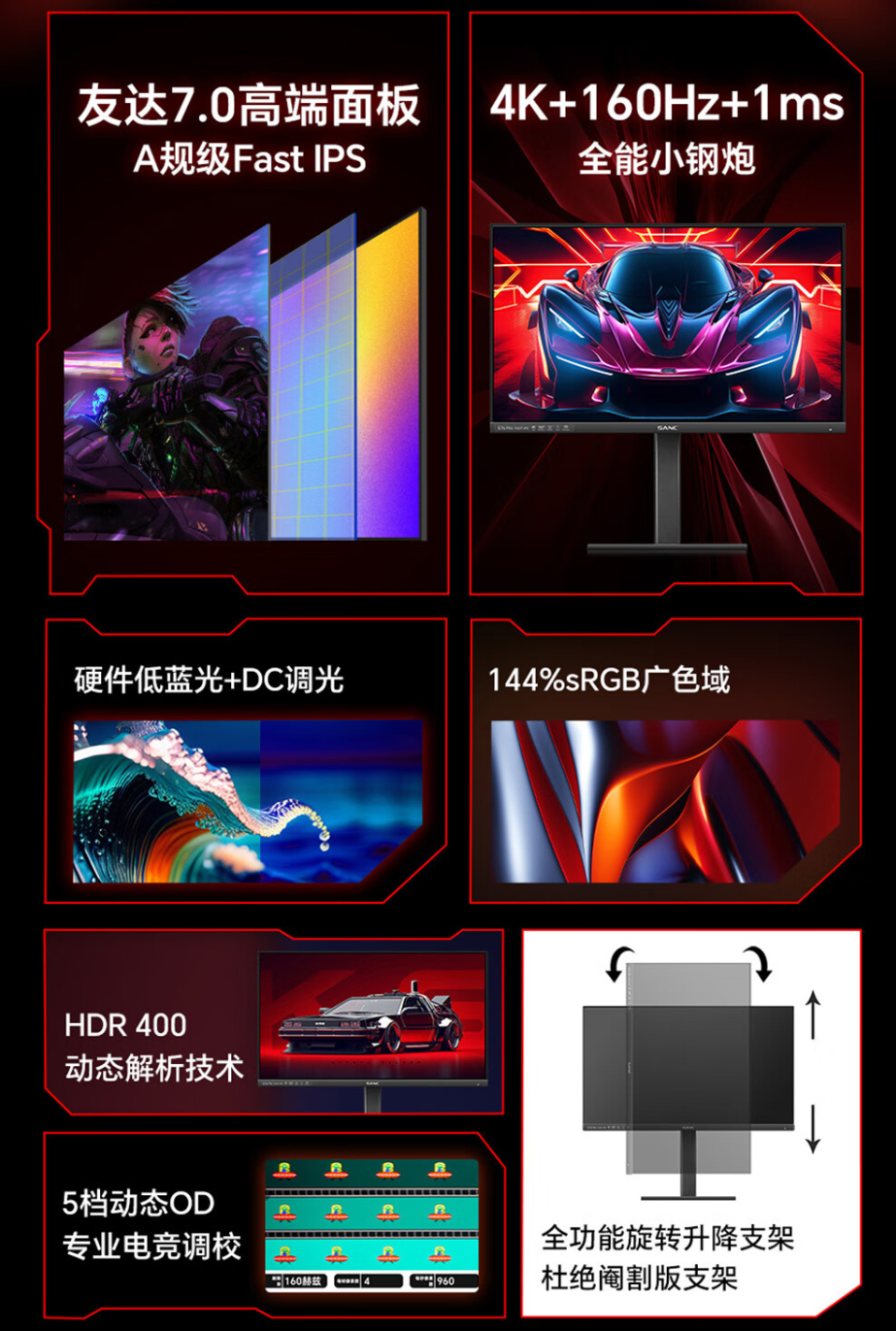 盛色 G7u Pro 27 英寸显示器双十一促销:4K 160Hz 友达 Fast-IPS 面板,活动价 1499 元
