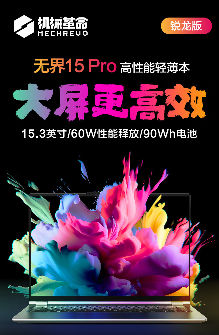 机械革命无界 15 Pro 锐龙版笔记本发布：R7-8845HS、90Wh 电池，4299 元