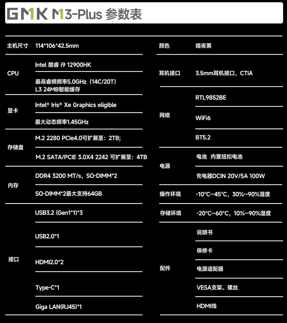 极摩客 M3 Plus 迷你主机 10 月 31 日开售:i9-12900HK + 32G + 1T 售 2599 元
