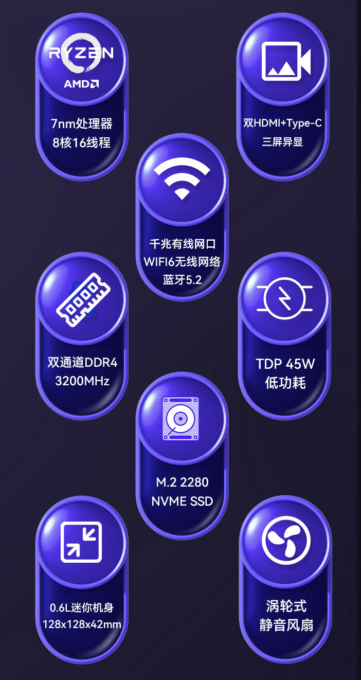 大唐 TRA5 迷你主机新增“准系统版”：R7-5800H、双 HDMI，1199 元