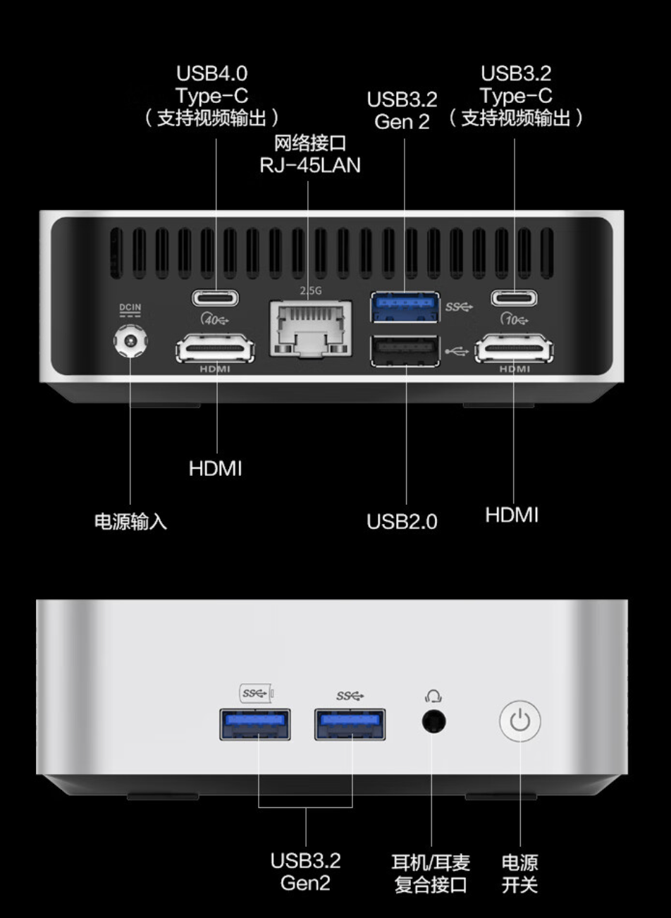 R7-8845H:机械革命 imini S700 迷你主机 16G+1T 版 2398 元国补新低