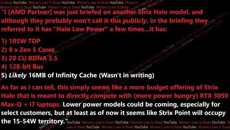 AMD 低功耗版 Strix Halo APU 曝料：8 个 Zen 5 核心，核显性能超 Radeon 890M 约 26%