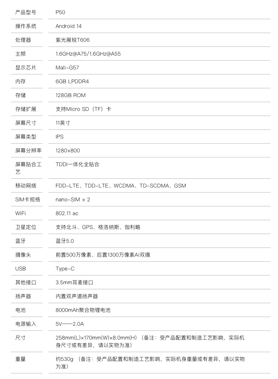 台电预热 P50 AI 平板电脑:全志 A733 处理器、90Hz 屏幕刷新率