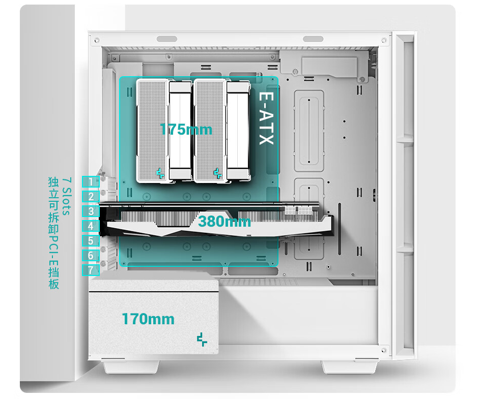 九州风神 CH560R 背插机箱上市:支持 E-ATX 主板、双 360 水冷,399 元起