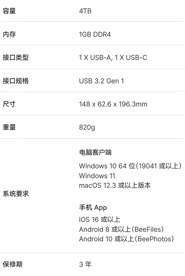 群晖 BeeStation 4TB 私有云预售:支持多设备同步,1680 元