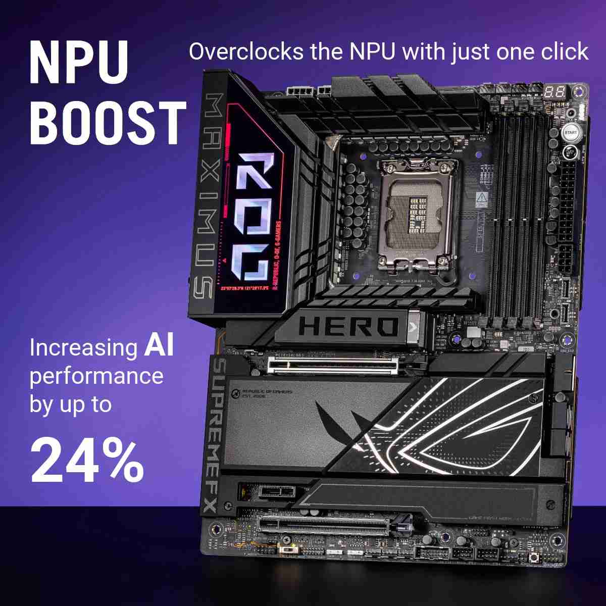 华硕主板支持英特尔酷睿 Ultra 200S 处理器 NPU 一键超频,宣称算力提升 24%