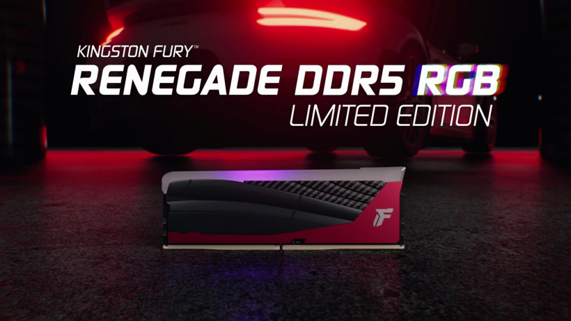 赛车风格马甲、8000MT/s CL36,金士顿推出 FURY 叛逆者 DDR5 RGB 限量版内存