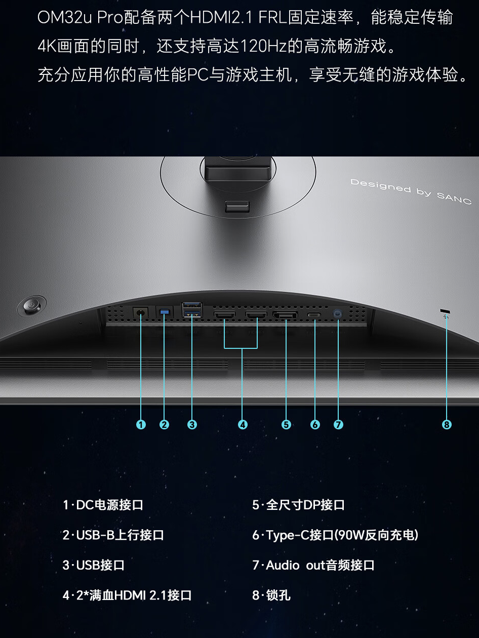 盛色推出“OM32uPro”32 英寸显示器:4K 240Hz QD-OLED,售 6499 元