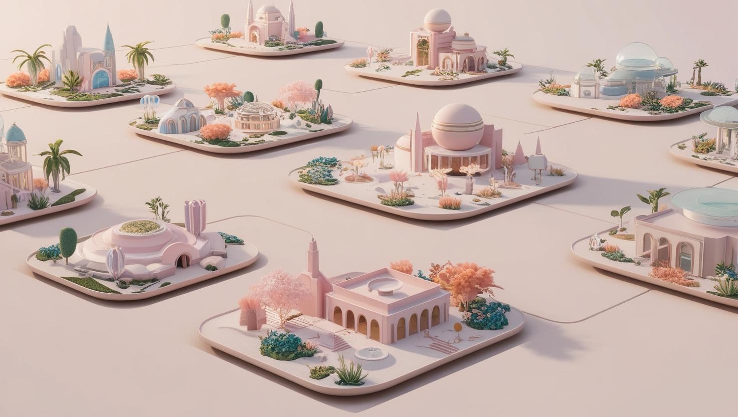 3D metaverse landscape with virtual worlds in a light style, no more element, no word (1).jpg