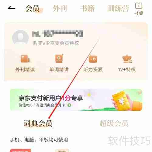 有道少儿词典:如何查看词典会员状态