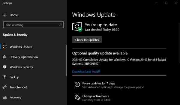 微软Win10 2004 KB5001567正式上线了!