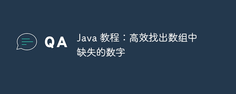 Java 教程:高效找出数组中缺失的数字