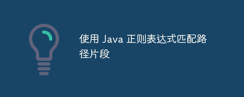 使用 Java 正则表达式匹配路径片段