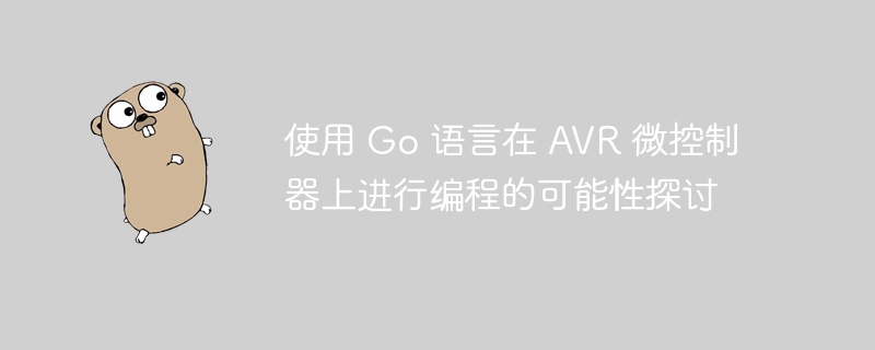 使用 Go 语言在 AVR 微控制器上进行编程的可能性探讨
