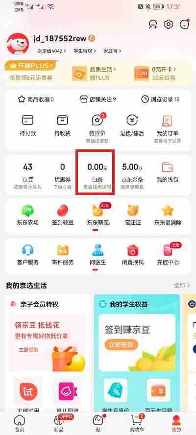 京东白条怎么开通