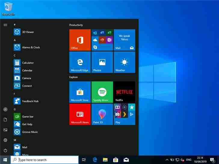 Win10 1903专业版开始菜单不再预装任何游戏