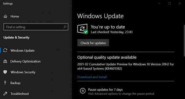 Win10 20H1/20H2获可选更新:修复IE内存泄漏等问题