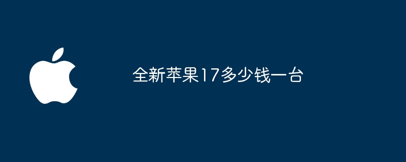 全新苹果17多少钱一台