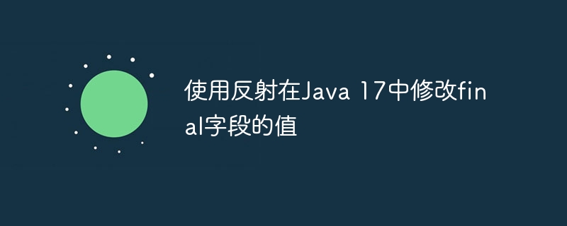 使用反射在Java 17中修改final字段的值