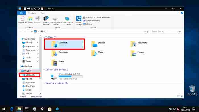 如何移除Win10资源管理器左侧栏中的“3D对象”？