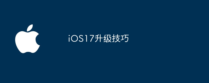 iOS17升级技巧